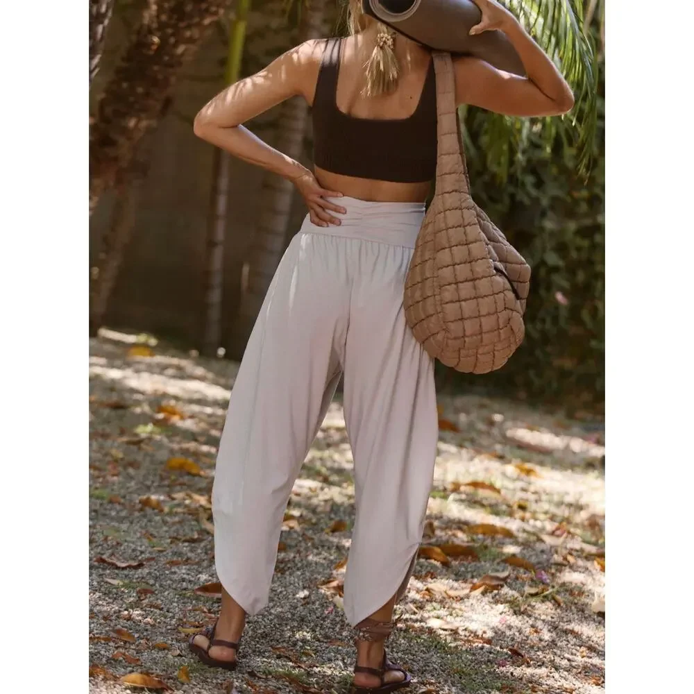 Free People FP Movement Retreat Yoga Pants - Tan, Size L